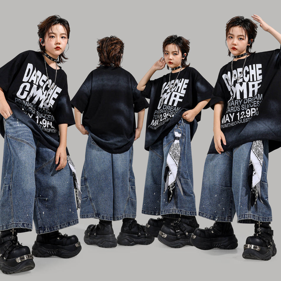 Kids Hip-Hop Street Dance Denim Pants