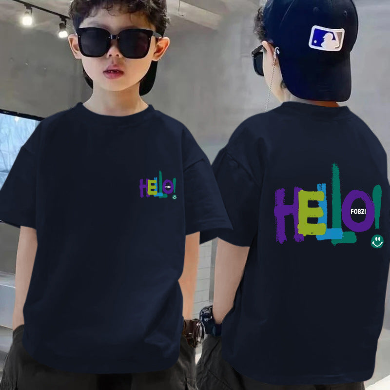 Boys 100% Cotton Summer T-Shirt – Casual Western Style