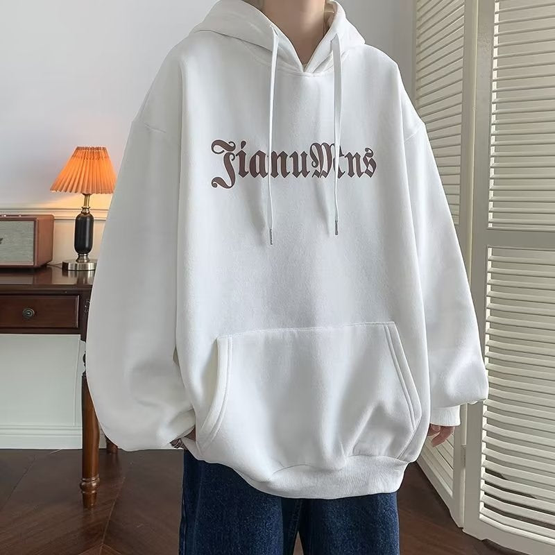 Men’s Retro Hoodie | Spring Autumn Loose Plus-Size Streetwear