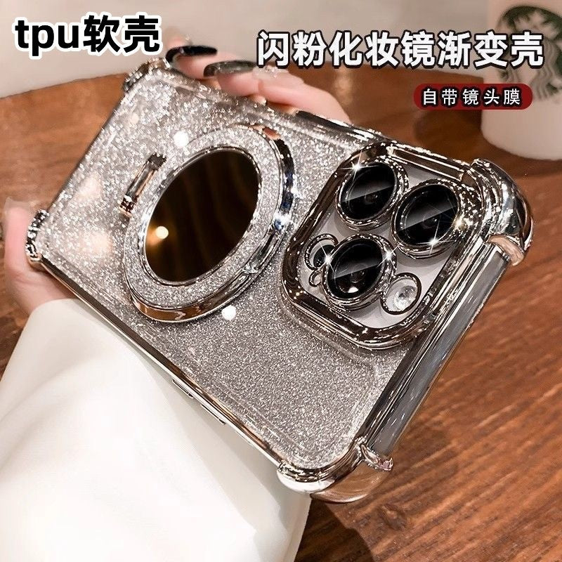 Glitter Mirror Magnetic iPhone Transparent Case