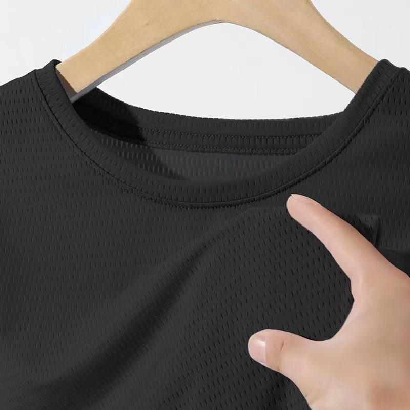 Ice Silk Quick-Dry Men’s T-Shirt – Cool & Breathable