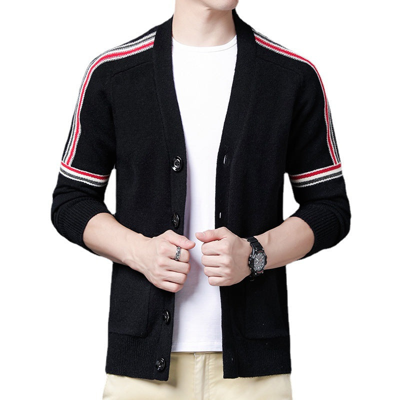 Men’s 2024 V-Neck Knitted Cardigan Nepal