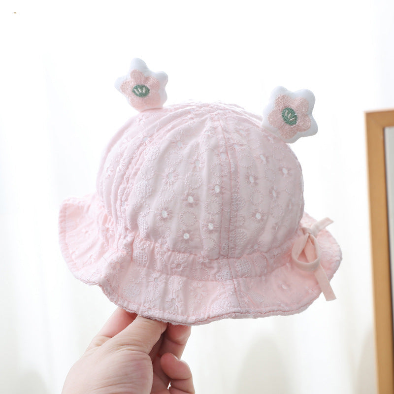 Baby Girls' Lightweight Fisherman Hat with Sun Protection