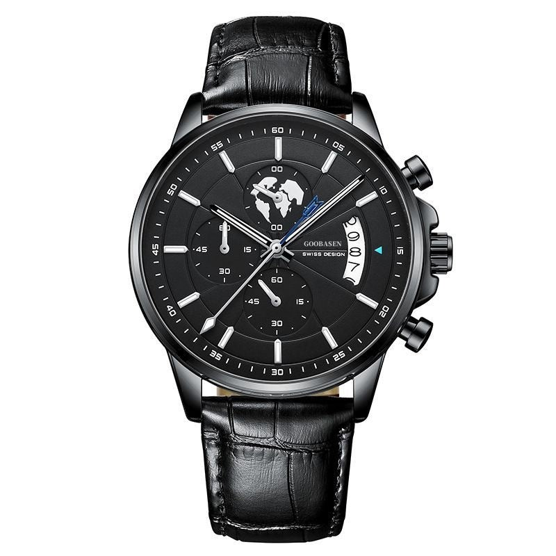 STOCK-Gobson Men’s Waterproof Luminous Quartz Watch