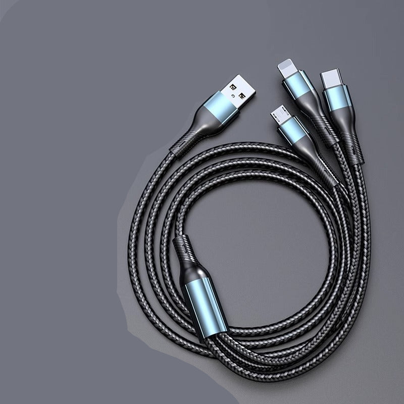 120W 3-in-1 Fast Charging Cable for Apple & Android