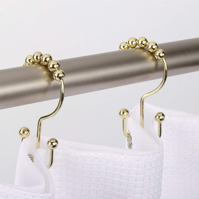 Iron Mountain 5-Bead Shower Curtain Hooks 12 Multi-Color