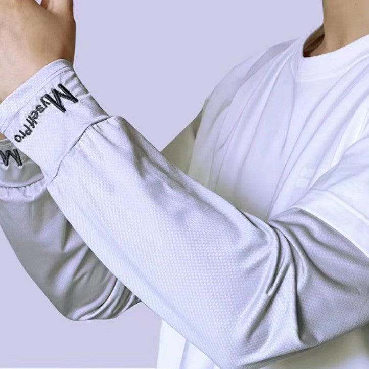 Men’s Plus Size Extended Ice Silk UV Sleeves | Loose Fit