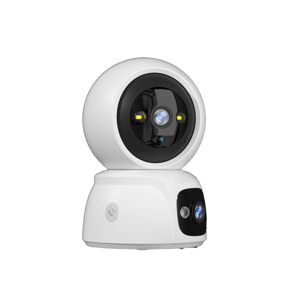 Dual-Lens Panoramic WiFi Home Camera with Night Vision