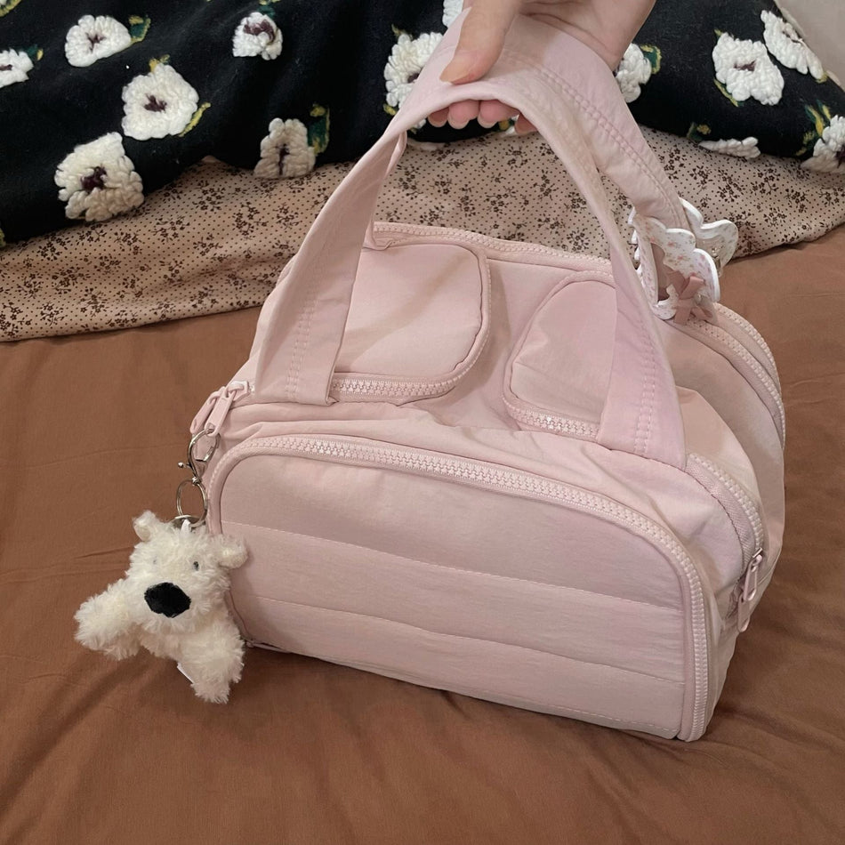 STOCK-Double-Layer Partitioned Toiletry Bag Travel Cosmetic Bag
