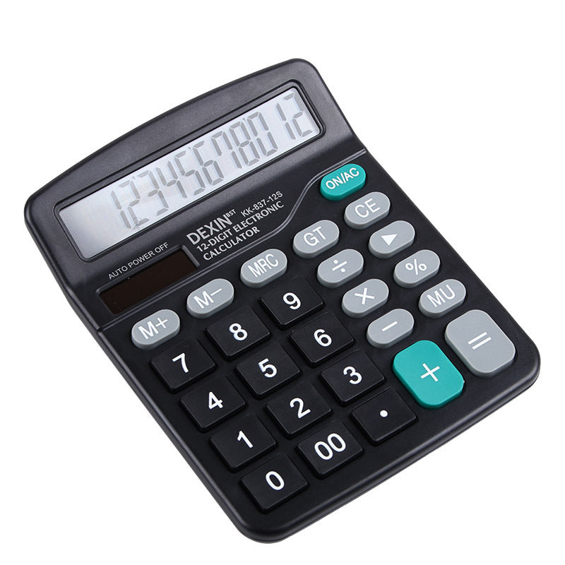 Solar/Dual-Power 12-Bit Desktop Calculator