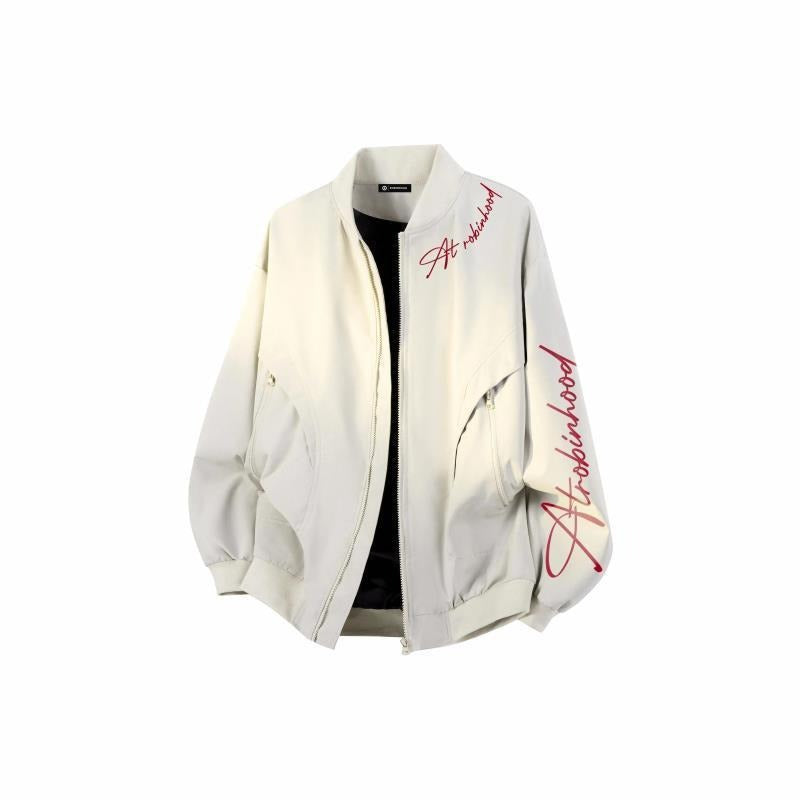 Men's Embroidered Aviator Jacket Spring Autumn Winter Trendy