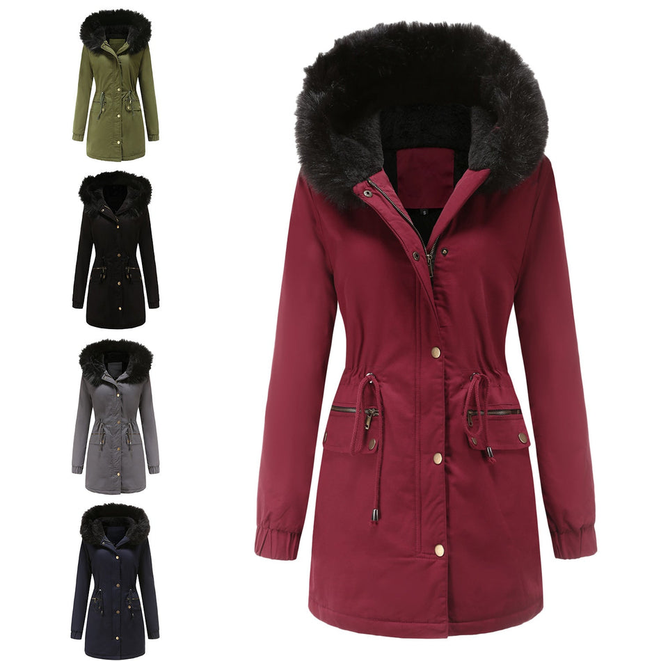 Women’s Fleece Cotton-Padded Parker Jacket