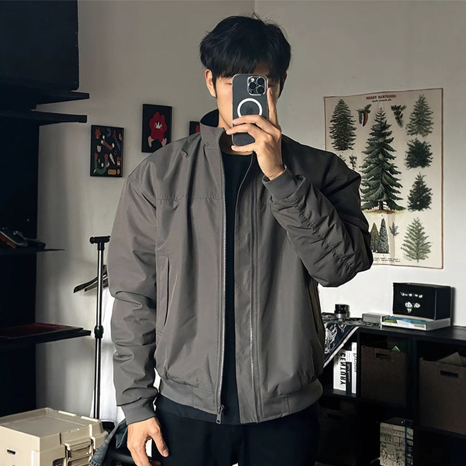 STOCK-Men’s GTAL Aviator Jacket Grey Collar