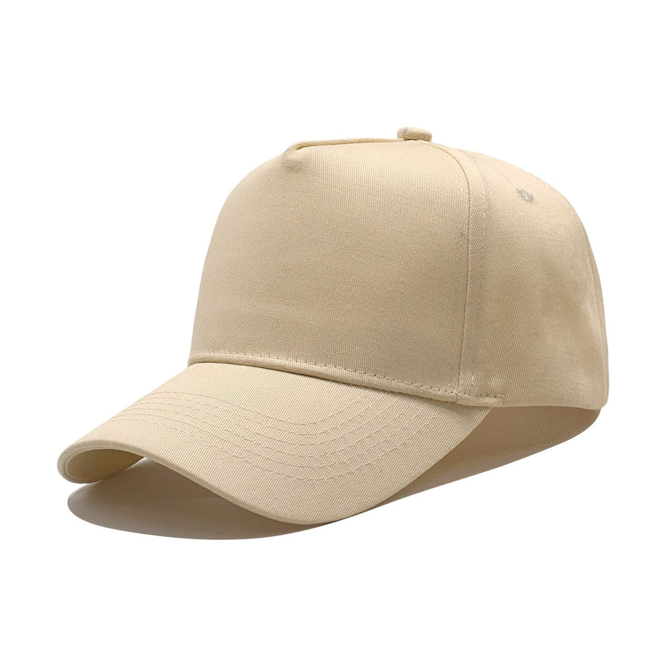Pure Cotton Five-Panel Baseball Cap with Custom Printed Design