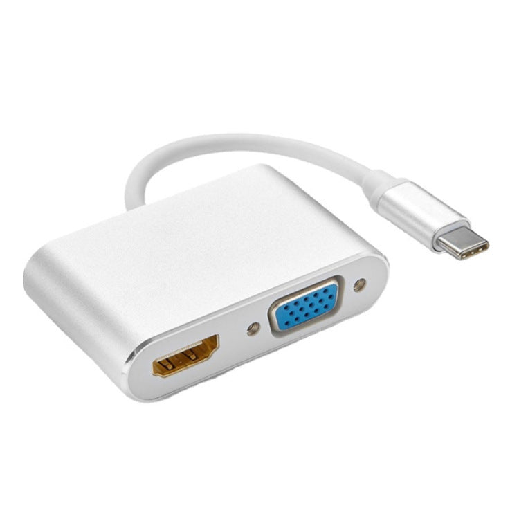 4‑in‑1 Type‑C Dock (HDMI, VGA, USB-A, LAN)