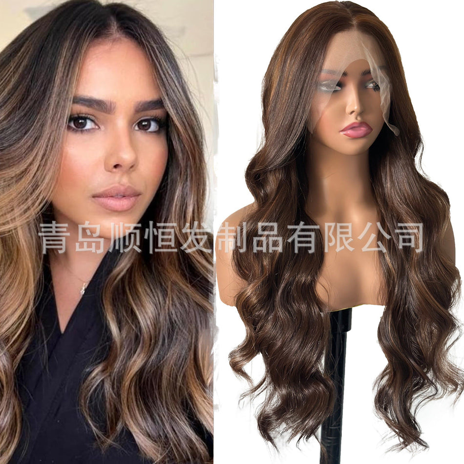 Front Lace Curly Wig – Long Piano Color 13x4 Large Wave