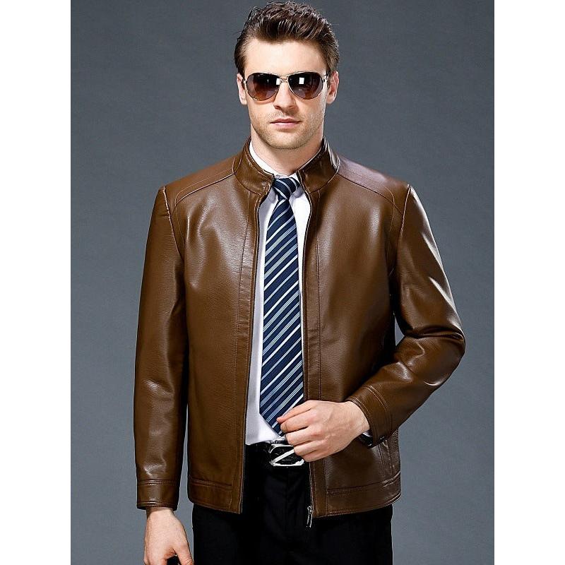 Men’s Genuine Leather Fleece-Lined Winter Jacket
