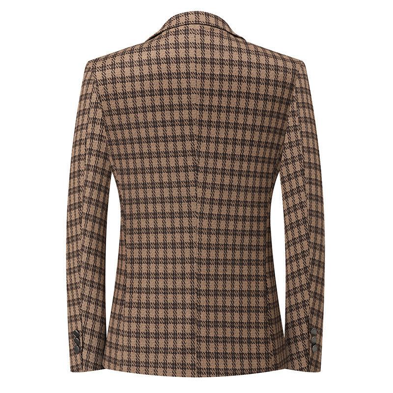 STOCK-Light Luxury Houndstooth Suit Jacket – Korean Trend Style