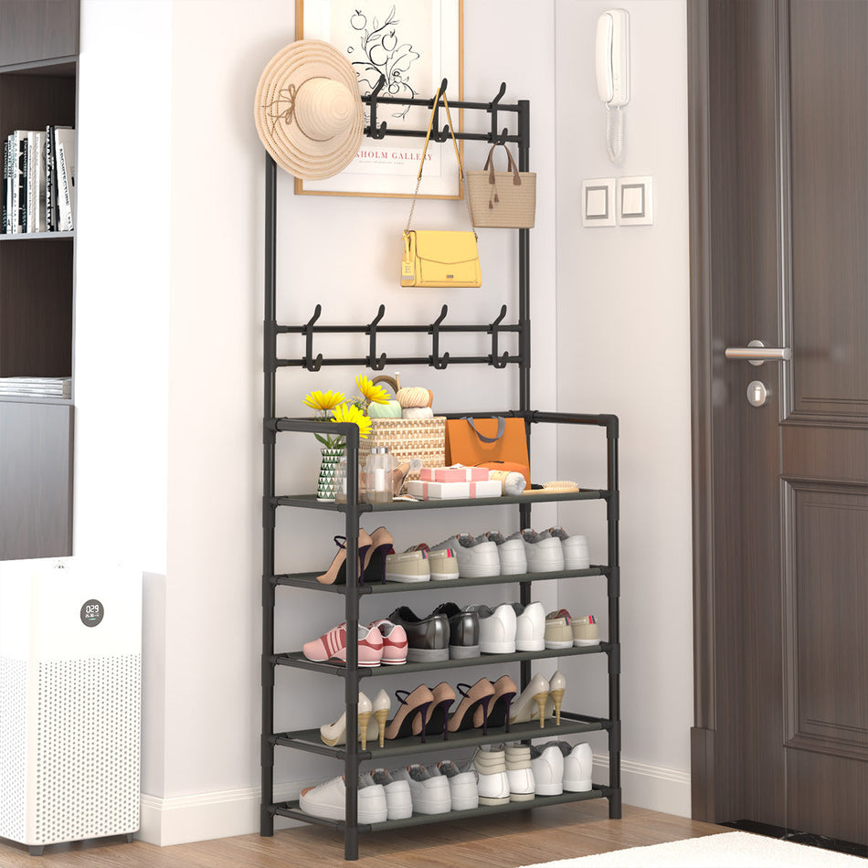STOCK-Multi-Functional Floor-Standing Shoe & Coat Rack