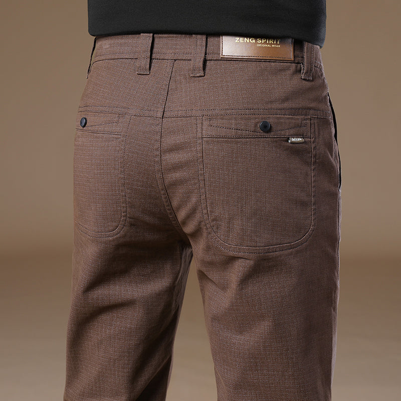 Men’s Pure Cotton Slim Straight Pants –  Business Casual