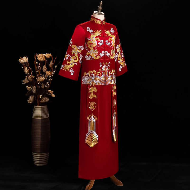 Men’s Xiuhe Wedding Dragon & Phoenix Kimono Gown