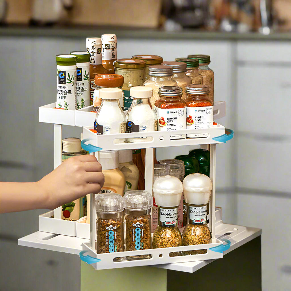 Multi-Purpose Rotating Desktop Spice Rack