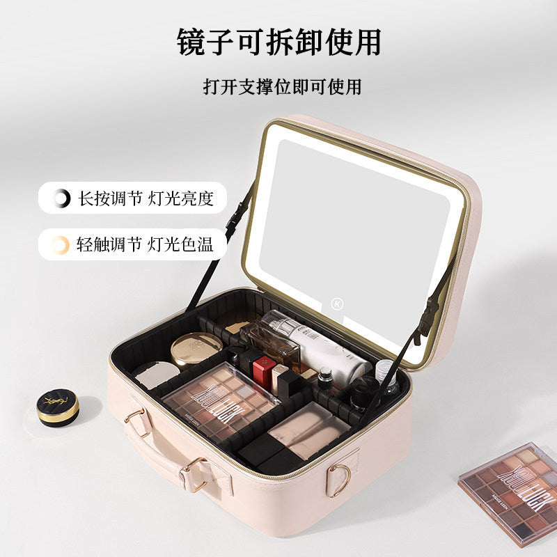 Foldable LED Makeup Case with Mirror