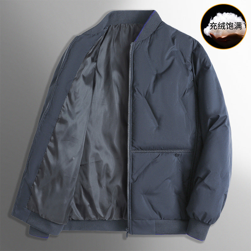 INSTOCK-Light Luxury Down Mens Baseball Jacket 2025