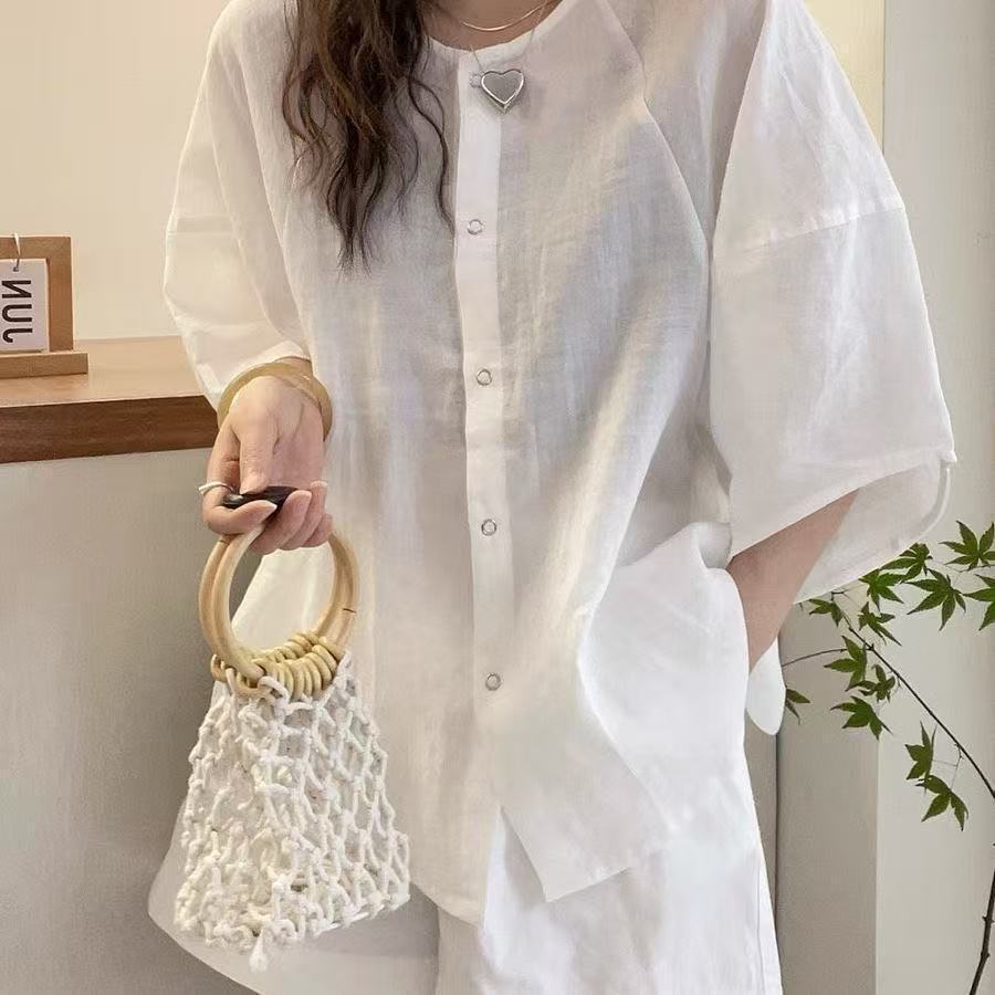 STOCK-Short-Sleeve Slimming Shirt