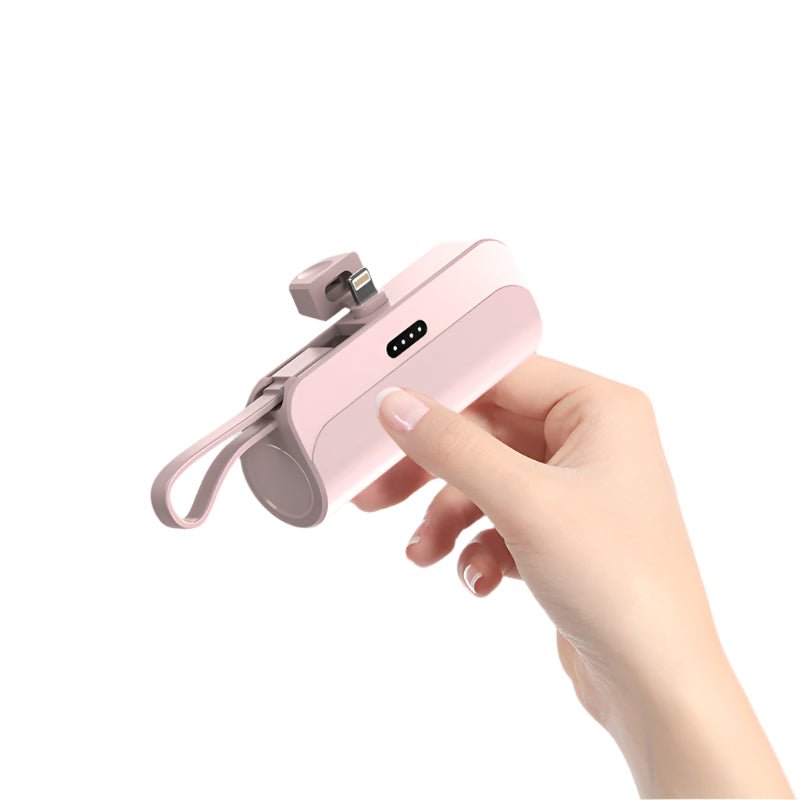 STOCK-Capsule Power Bank – Built-in Wire, Mini & Portable