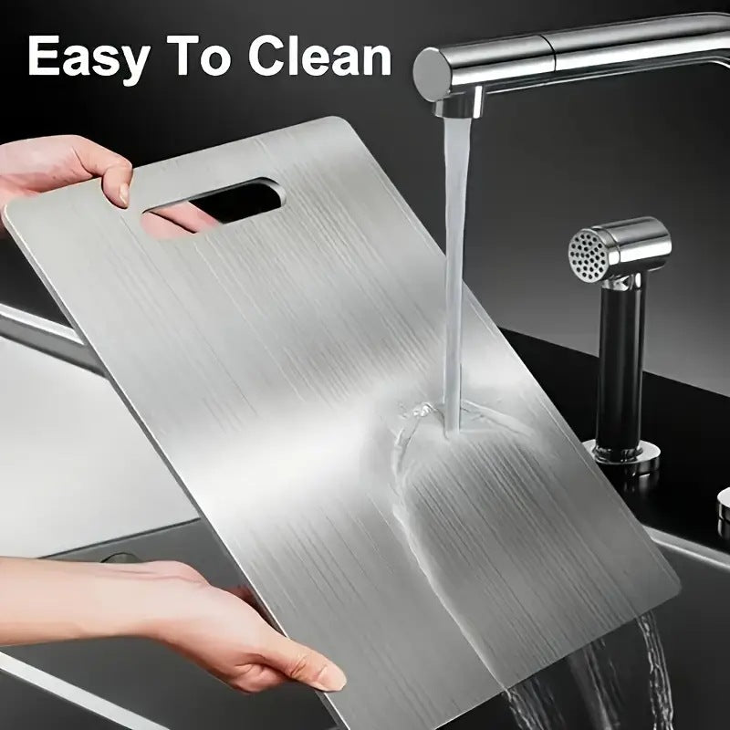 Stainless Steel Double-Sided Chopping Board – Anti-Bacterial