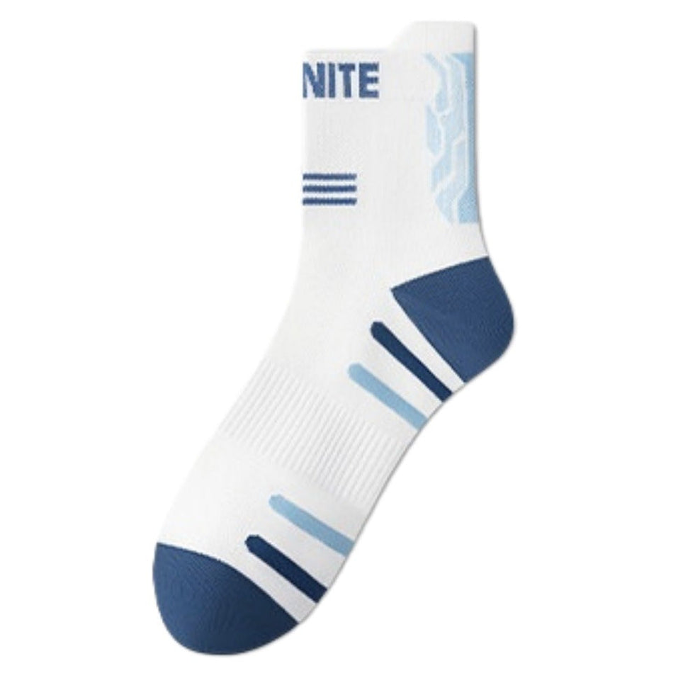 Men's Pure Cotton Mid-Calf Sports Socks for Running & Basketball