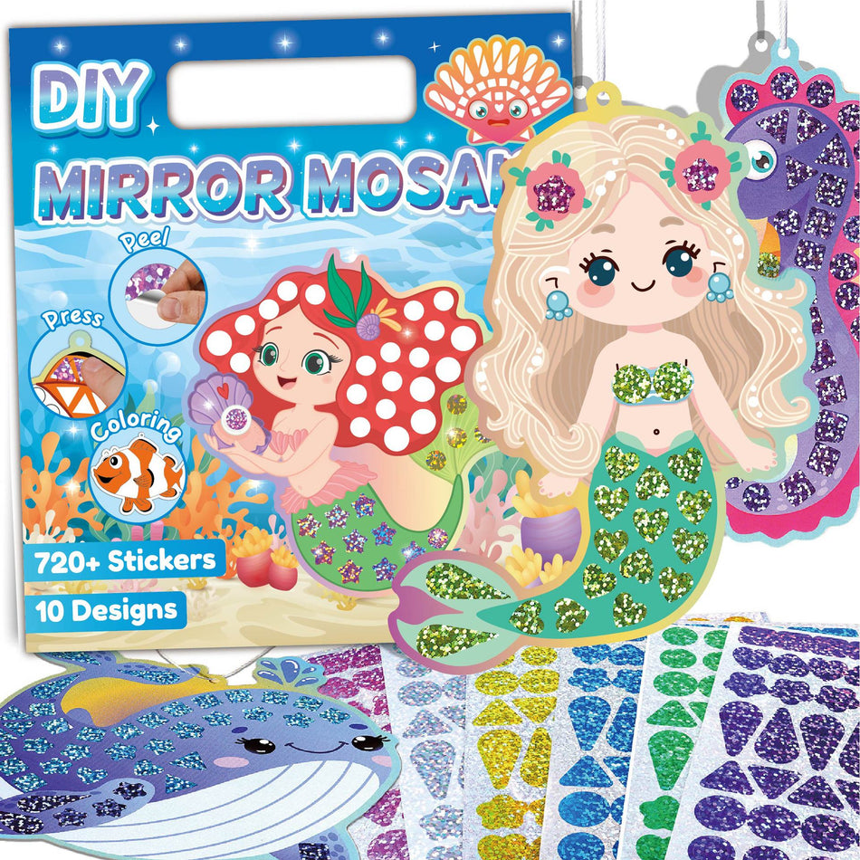 Ocean Theme Mosaic Sticker Set – Kids DIY Coloring Toy