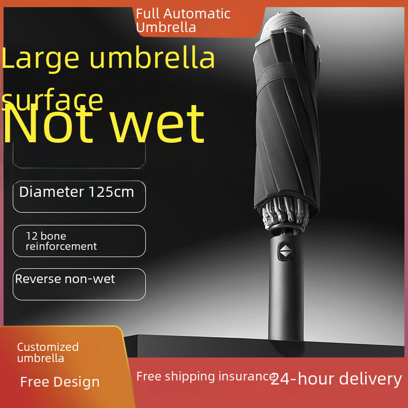 Men’s Large Folding Automatic Umbrella  UV & Windproof