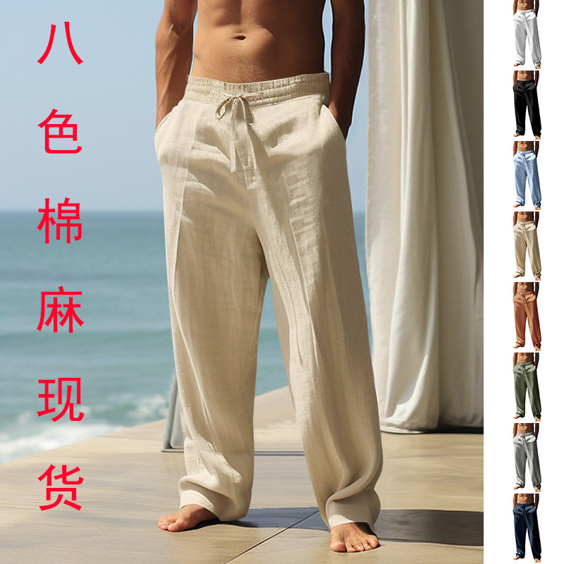 INSTOCK-Men’s Breathable Cotton Linen Casual Pants
