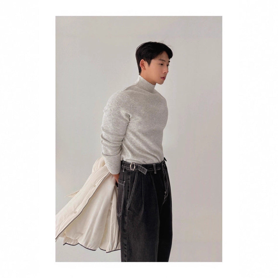 Men’s Wool Half Turtleneck Sweater – Warm & Stylish Knit