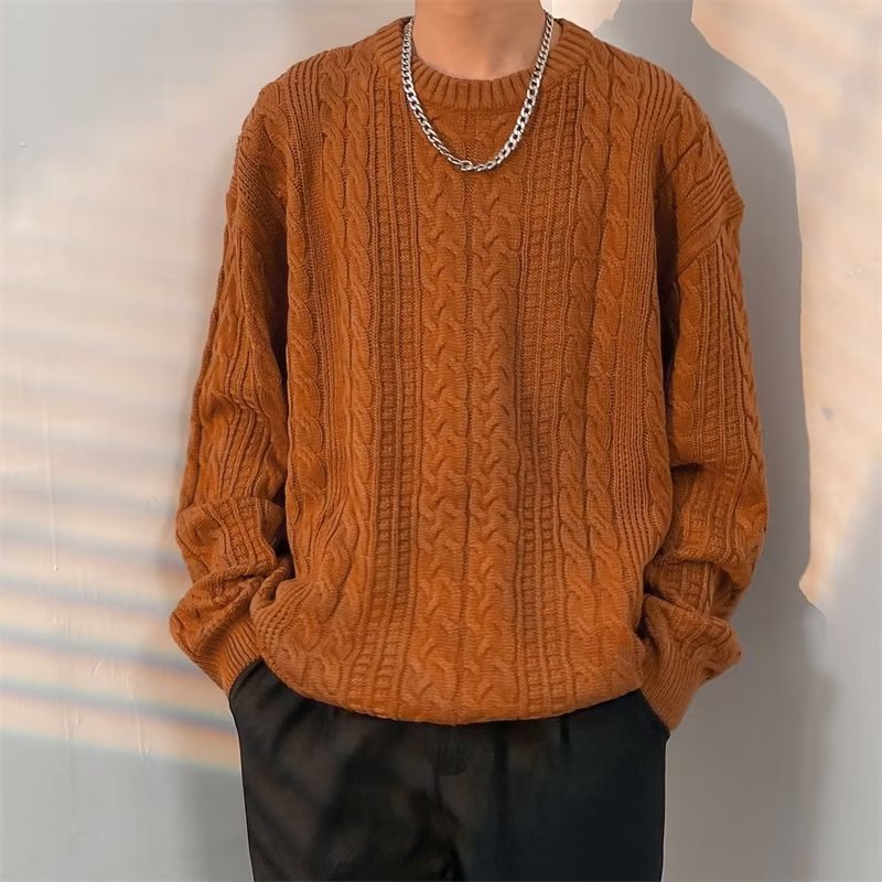 STOCK-Men's Loose Korean-Style Sweater – Autumn Winter Casual