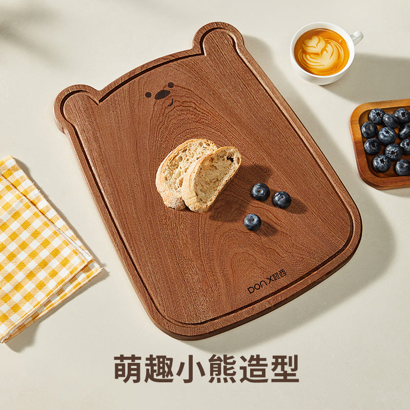 Little Bear Wooden Cutting Board for Kitchen & Baby Food