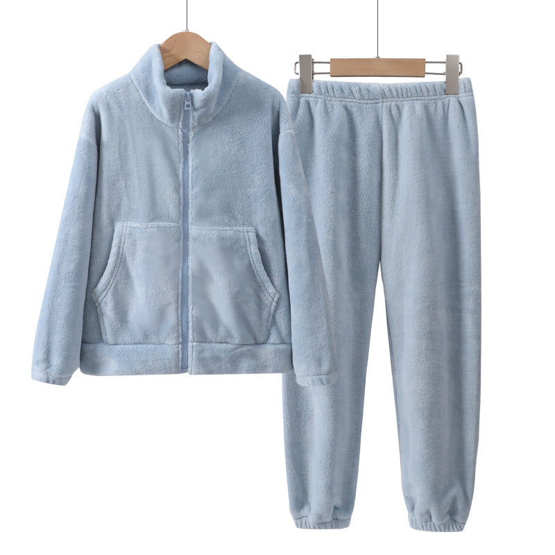Children's Flannel Pajamas Set 2025 Autumn Winter Parent-Child