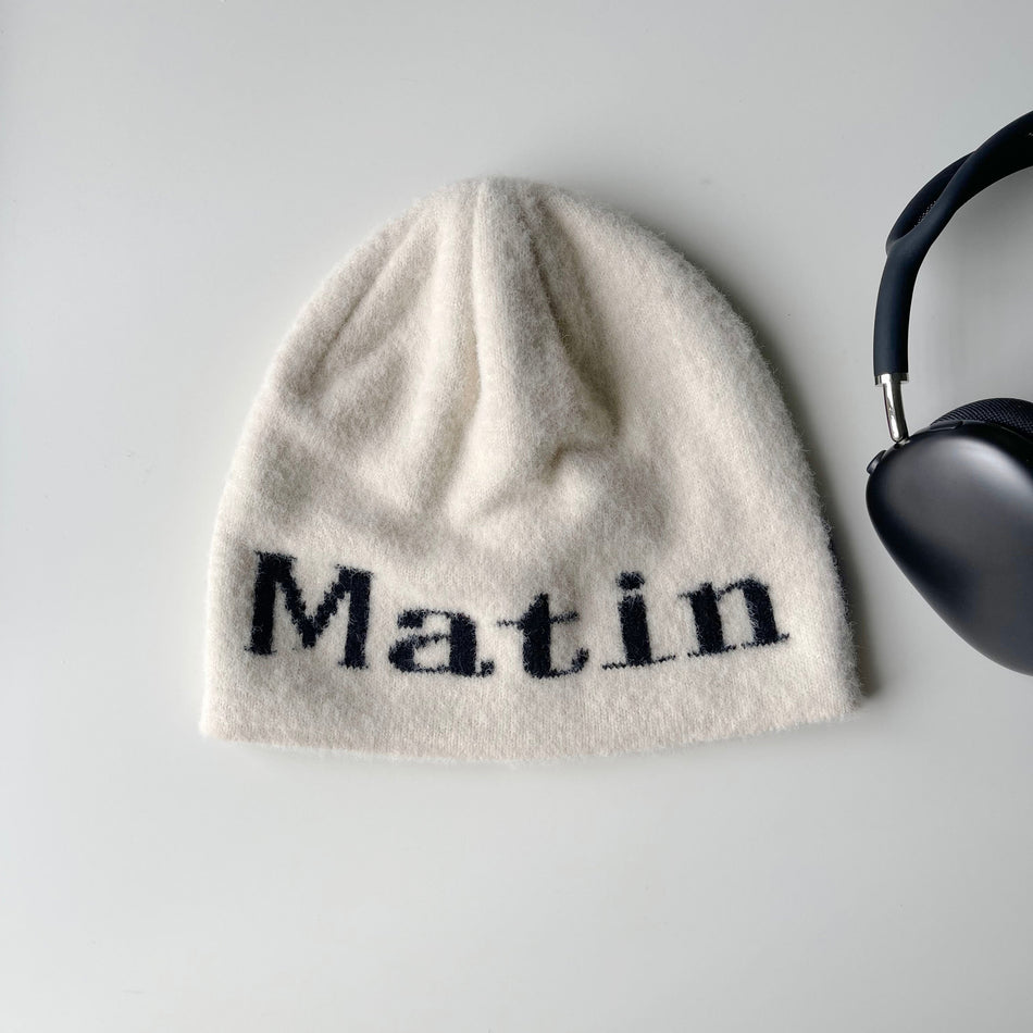 Unisex Korean Letter Wool Hat – Autumn/Winter Warm Knitted Beanie