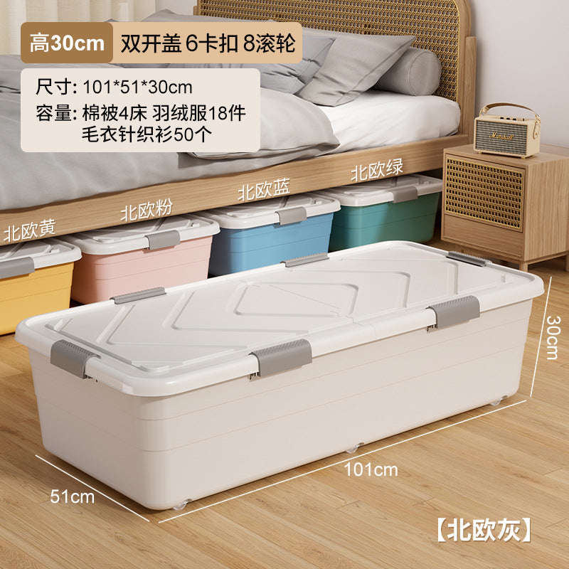 STOCK-Extra Large Under-Bed Plastic Storage Box