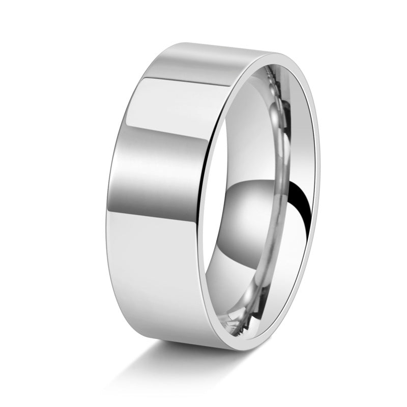 18K Gold Tone Titanium Steel Ring Men's Minimalist Jewelry
