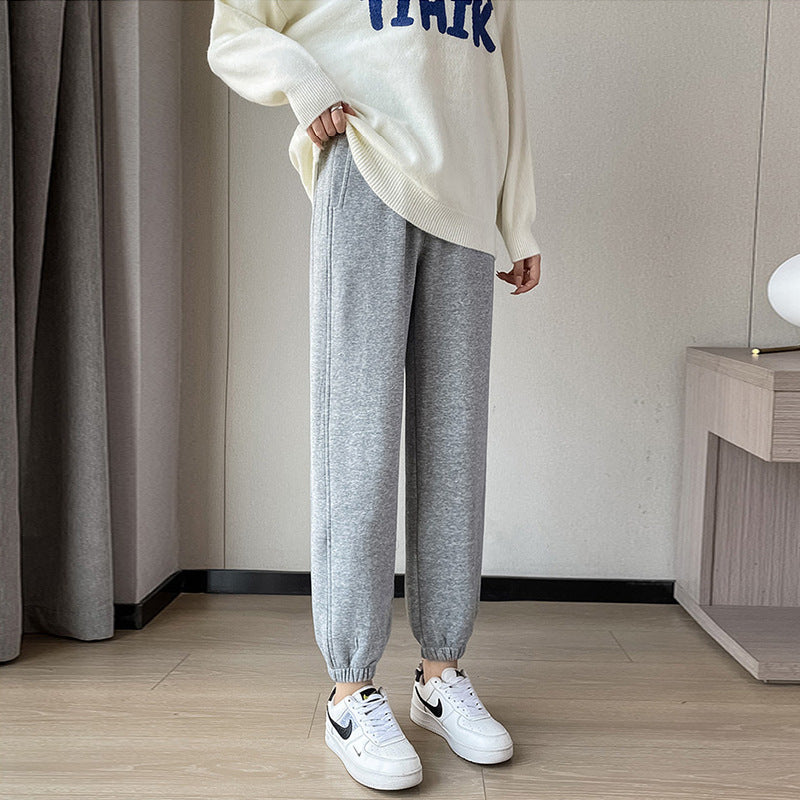 Women’s Velvet Sweatpants 2026 Loose Thickened Casual Pants