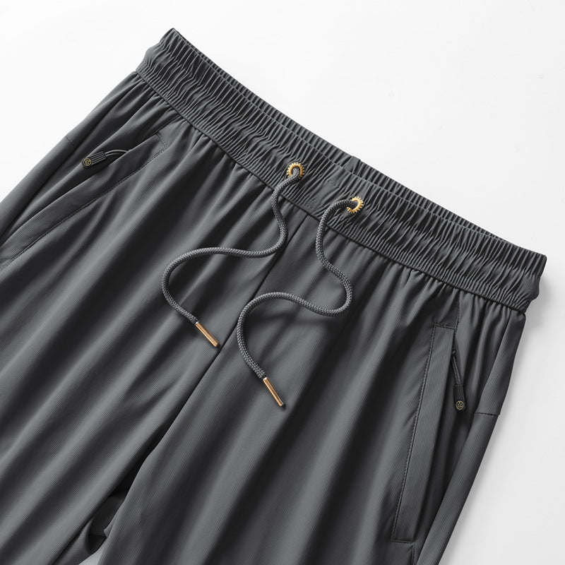 Ice Silk Stretch Pants – Loose Fit Summer Comfort