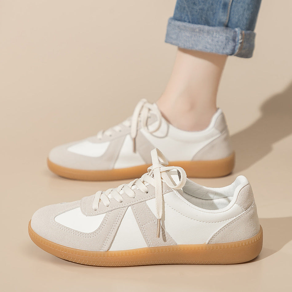 Couple White Sneakers Korean Style Unisex German Training Shoes
