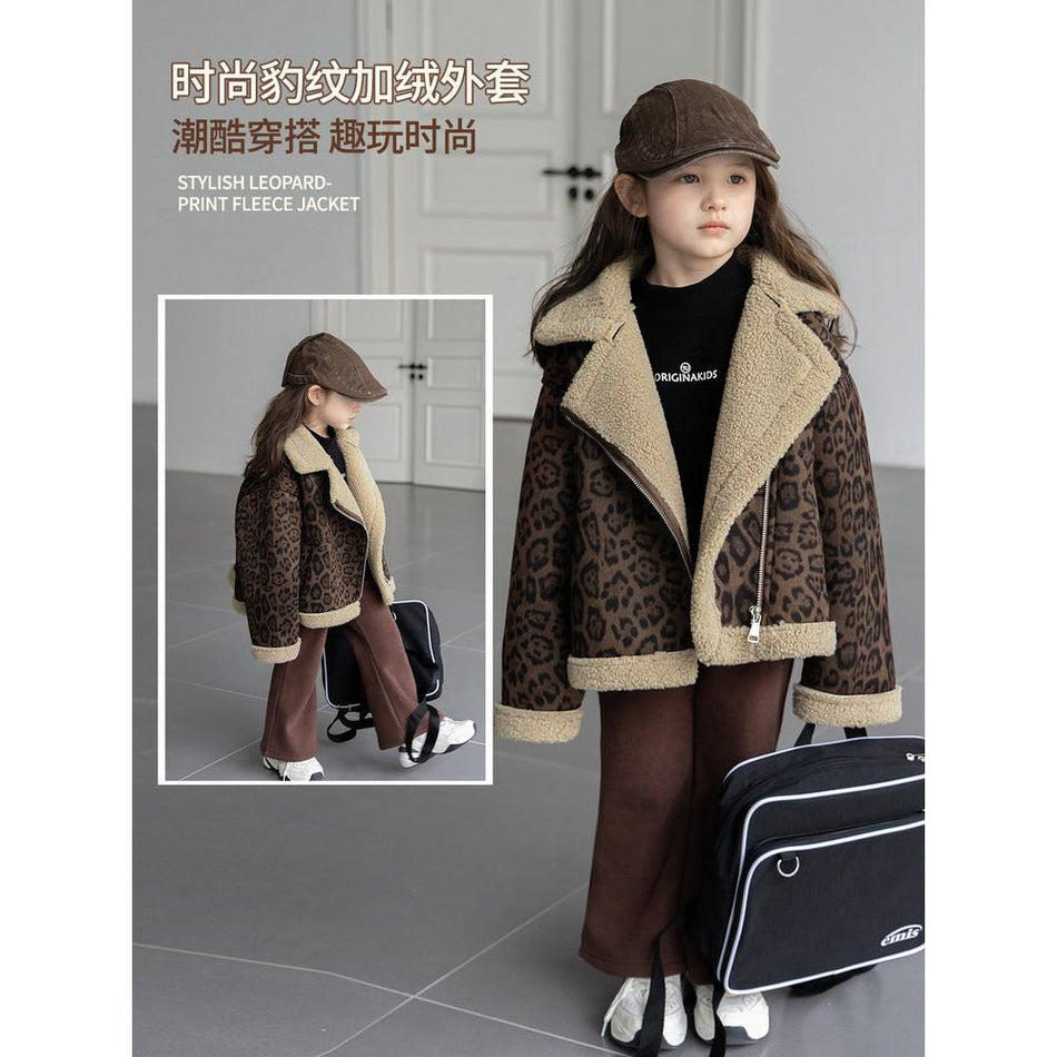 Girls’ Velvet Motorcycle Top – Autumn & Winter 2025