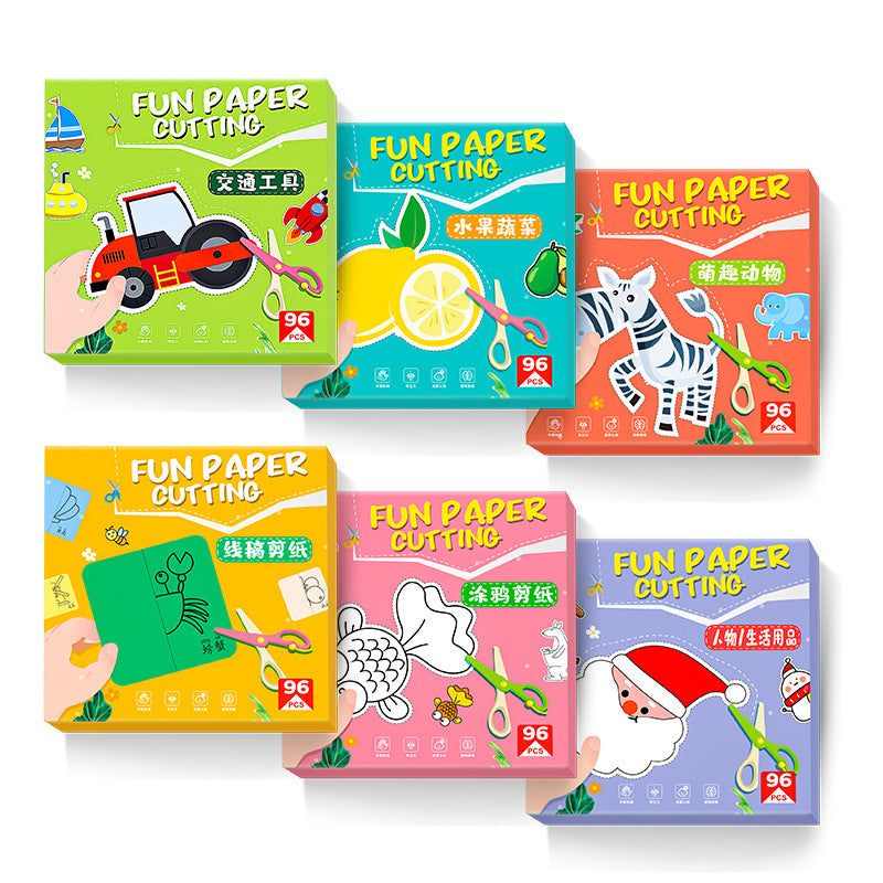 DIY Paper-Cut & Coloring Kit – Kids Puzzle Craft Toy