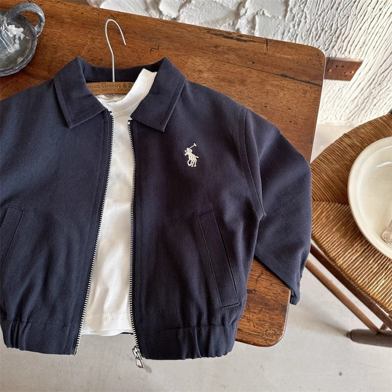 STOCK-Kids’ Embroidered Jacket – Japanese Style Autumn