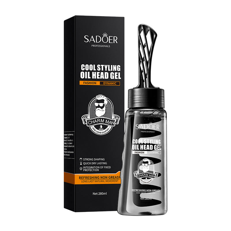 SADOER Cool Styling Oil Gel Strong Hold Fluffy Hair Men