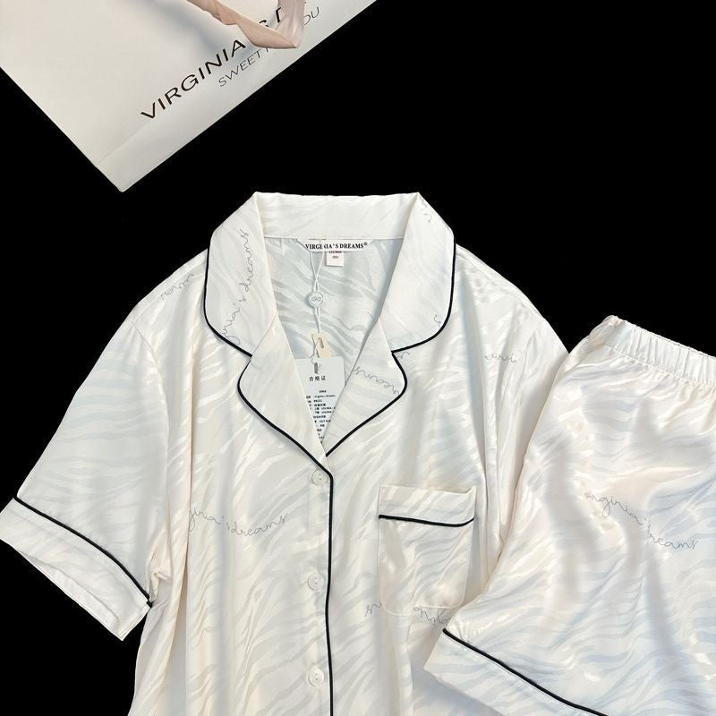 New Ice Silk Summer Pajama Set for Women